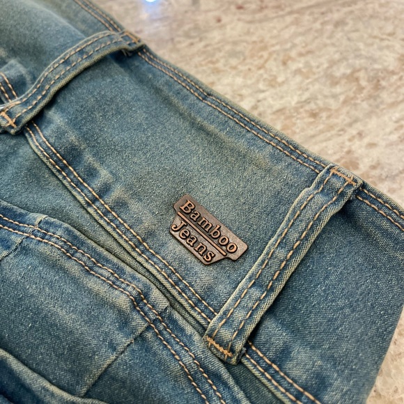 Bamboo High Waisted Stretch Jean size 1/2 - Picture 4 of 7